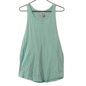 PINK Pale Blue Logo Tank Top